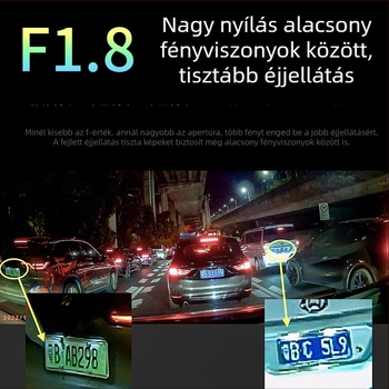 4K-s dash cam kettős elő- és hátsó kamera, 170° látószög, Wi-Fi, ADAS+BSD