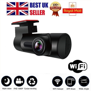 Éjszakai látású autós dash cam, 1080p, 120°-os látószög, Wi‑Fi, felhelyezhető az első szélvédőre