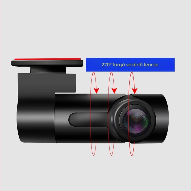 Éjszakai látású autós dash cam, 1080p, 120°-os látószög, Wi‑Fi, felhelyezhető az első szélvédőre