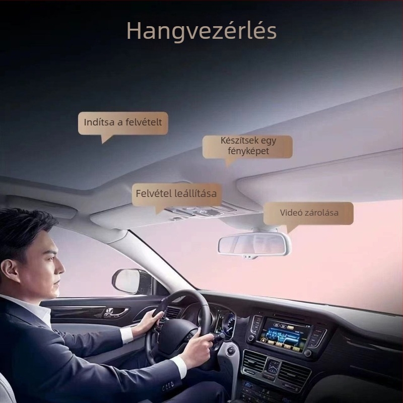 Changan Eado 4K vezeték nélküli autós dash cam, elöl-hátul felvétel, kompatibilis a 12-25 modellel