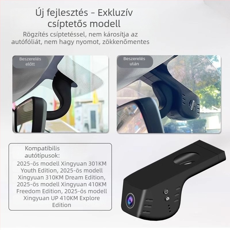 Rejtett Wi-Fi autós DVR, okostelefonnal való kapcsolattartás, 4K éjszakai látás