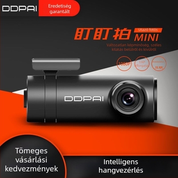 Autós dashcam 1080p éjszakai látással, forgó lencsével, Wi‑Fi-vel, 150° látómező