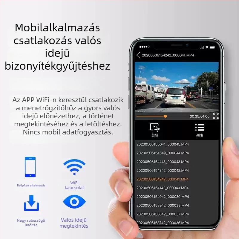 Chery QQ Ice Cream dash kamera – 4K dupla lencsés, vezeték nélküli rejtett telepítés, telefonos összekapcsolás