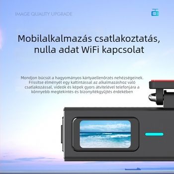 HD-s vezetési felvételi eszköz Wi‑Fi-vel, dash kamera az autó előtti üveghez, 24 órás parkolási megfigyelés