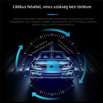 Új 3-lencsés autóvideoregisztrátor, háromszoros felvétel, telepítés nélkül, 1080p HD, Wi‑Fi dash cam