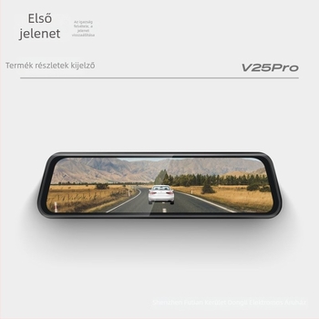 First Scene V25pro autós DVR: előre 4K és hátra 1080p, 170° látószög, Wi‑Fi, kettős felvétel elöl és hátul