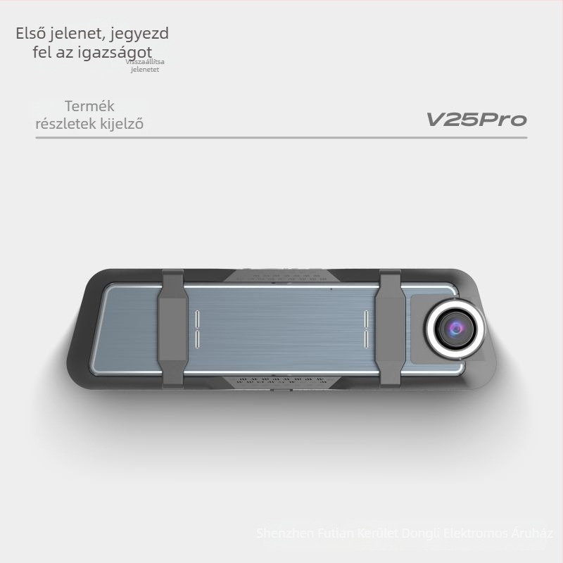 First Scene V25pro autós DVR: előre 4K és hátra 1080p, 170° látószög, Wi‑Fi, kettős felvétel elöl és hátul