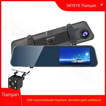Előre- és hátsó kettős felvételű autós dash cam - 1080p, parkolásfigyelés, éjjellátás, körkörös felvétel