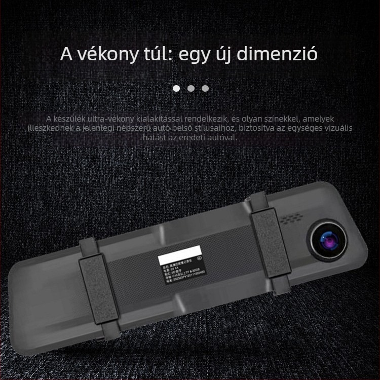 Előre- és hátsó kettős felvételű autós dash cam - 1080p, parkolásfigyelés, éjjellátás, körkörös felvétel