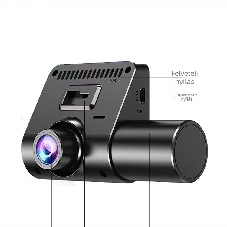 M80 rejtett 3-kamerás autós DVR, 1080P, 140° látószög, F2.0 objektív, TF-kártya 64GB-ig