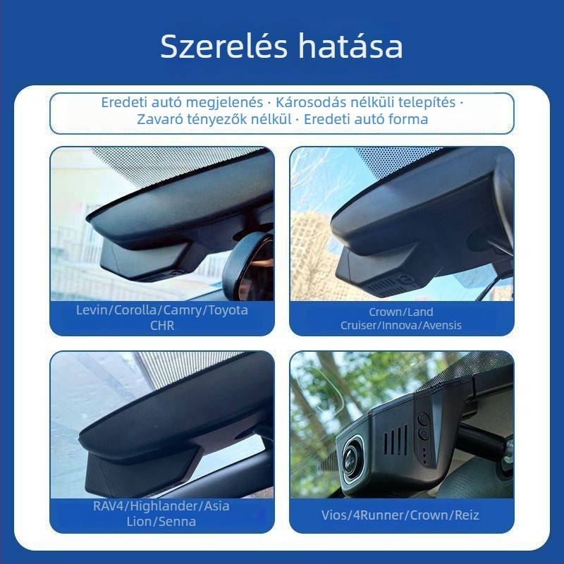 Toyota Corolla Rui Fang fedélzeti kamera, rejtett kialakítás, vezeték nélküli telepítés, ultraéles éjszakai felvétel, 2024-es új modell