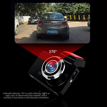 Visszapillantó tükrös dash cam elő- és hátsó felvétellel, 1440p, 140° látószög, F1.8 rekesz, 128GB, ciklikus felvétel