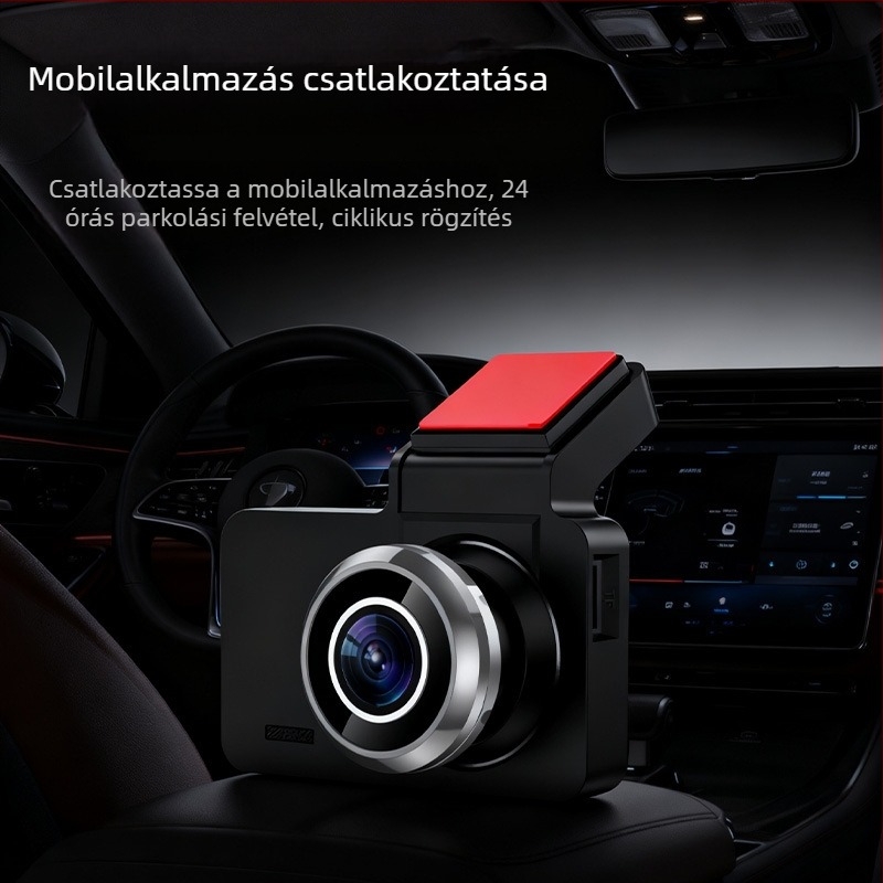 Visszapillantó tükrös dash cam elő- és hátsó felvétellel, 1440p, 140° látószög, F1.8 rekesz, 128GB, ciklikus felvétel