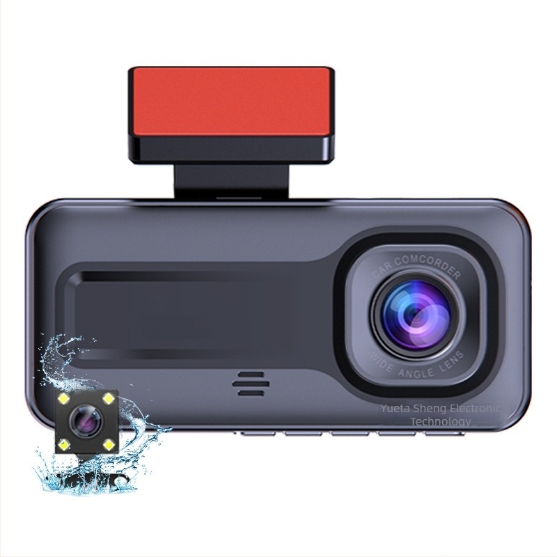 2 hüvelykes autós DVR elő- és hátsó háromlencsés felvétellel, HD, Wi‑Fi, hátrameneti kép