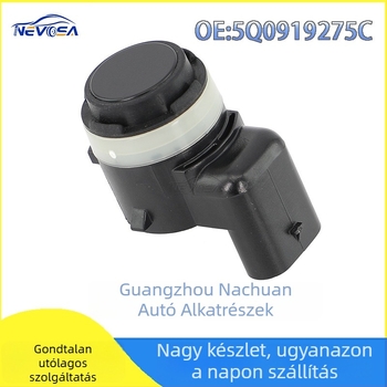 Hátulról radaros szenzor hangos visszajelzéssel, 4 szenzorral, 12V tápegységgel, modell 5Q0919275C, kompatibil Volkswagen Golf és Audi, buzzer riasztás