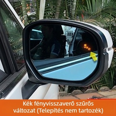 Hátsó visszapillantó tükör radaros tolató és holttér-figyelő rendszer, modell B8, 12V tápegység, 8–15 m érzékelési tartomány, csengő riasztás