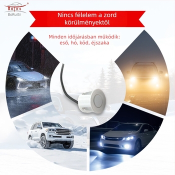 Univerzális autó hátsó radar LED nagyméretű színes kijelzővel, 8 előre- és hátrafelé érzékelővel, hangriasztás, parkolási segéd rendszer