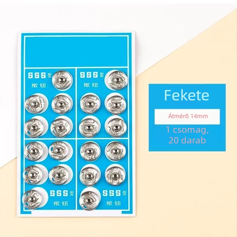Rejtett fém snap gombok ruházathoz – két részű ötvözet, ruházati kiegészítők