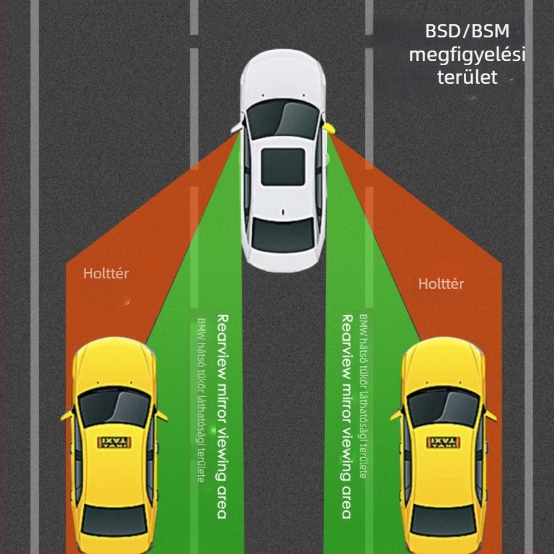 Világító hátrameneti radar, modell V88, 12V, 2 érzékelő, 15 m észlelési tartomány