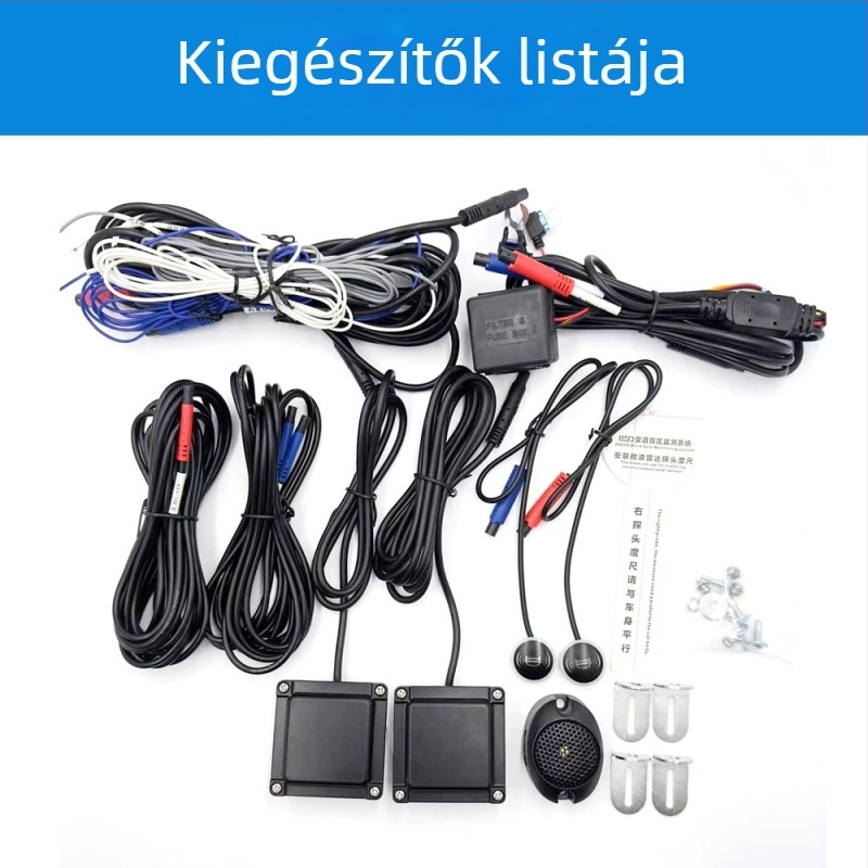 Világító hátrameneti radar, modell V88, 12V, 2 érzékelő, 15 m észlelési tartomány