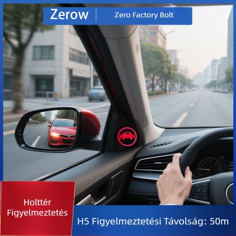 BSD holttér radar – Modell 77G-H5; 77 GHz radar; detektálási hatótáv 50 m; tápegység 12V
