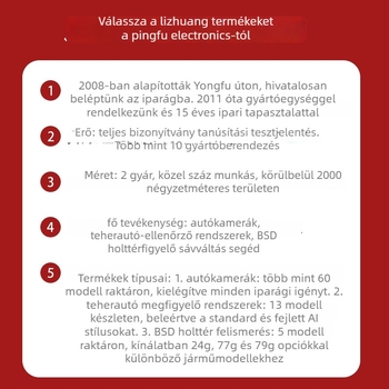 Autó holttér-monitorozó és sávváltási asszisztens rendszer kettőszínű LED-szalaggal GPS-BSD BSM