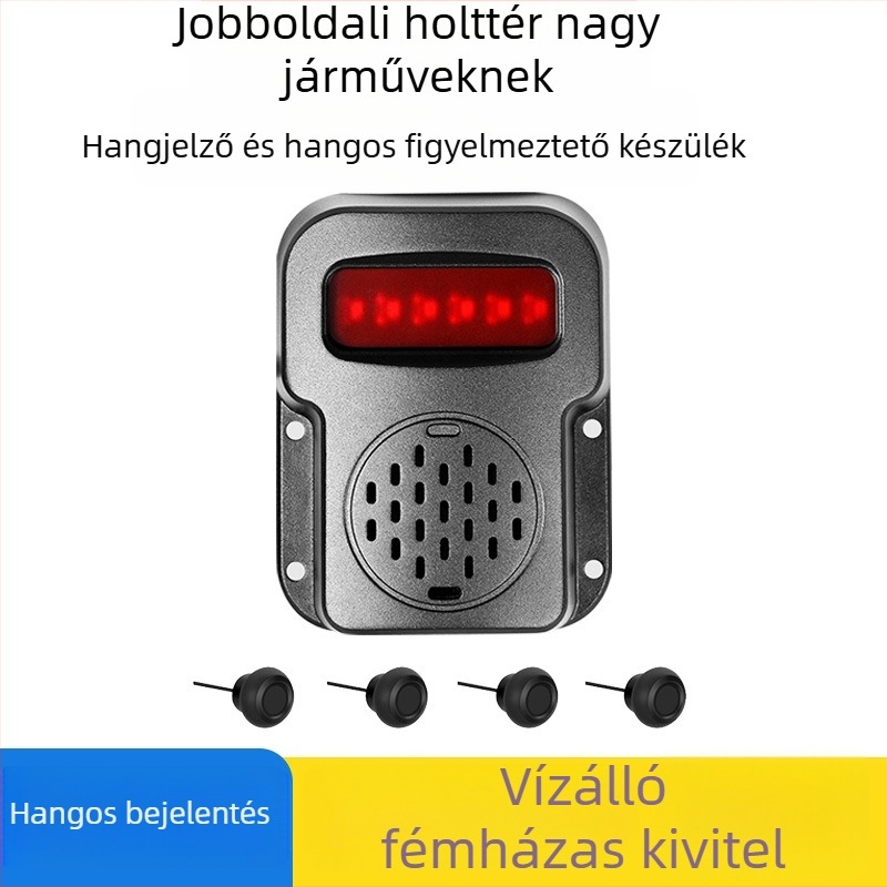 Hangos tolató radar 24V, 4 érzékelő, detektálási tartomány 0,3–3 m, modell Sr-l6524d