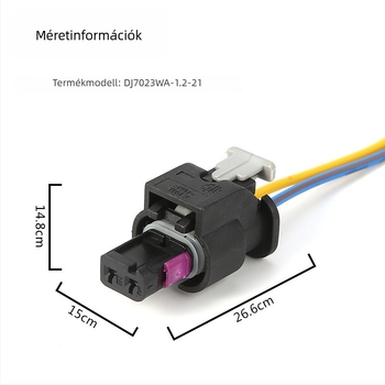 Audi és Volkswagen hátsó radar szenzor csatlakozó kábel, 3 érintkezős csatlakozó, réz izoláció, alkatrész számok 4F09 73703 1-1718644-1/43