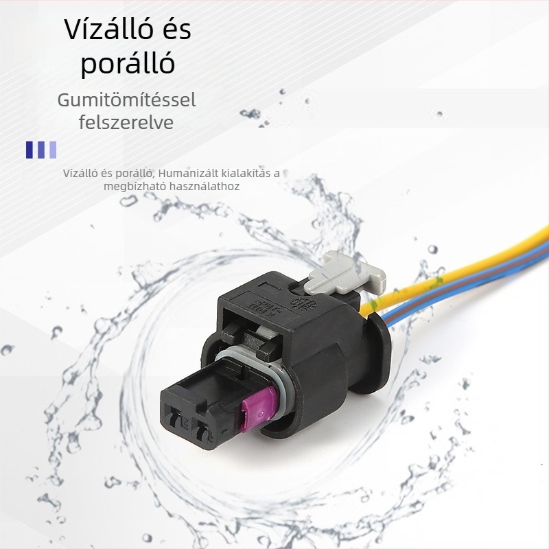 Audi és Volkswagen hátsó radar szenzor csatlakozó kábel, 3 érintkezős csatlakozó, réz izoláció, alkatrész számok 4F09 73703 1-1718644-1/43