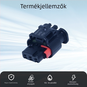 Te Tyco 1488991-1 Hátsó radar érzékelő, vízálló dugasz és kábelköteg, 4 tűs, PA66 nylon