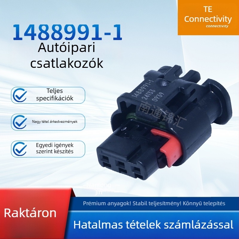 Te Tyco 1488991-1 Hátsó radar érzékelő, vízálló dugasz és kábelköteg, 4 tűs, PA66 nylon