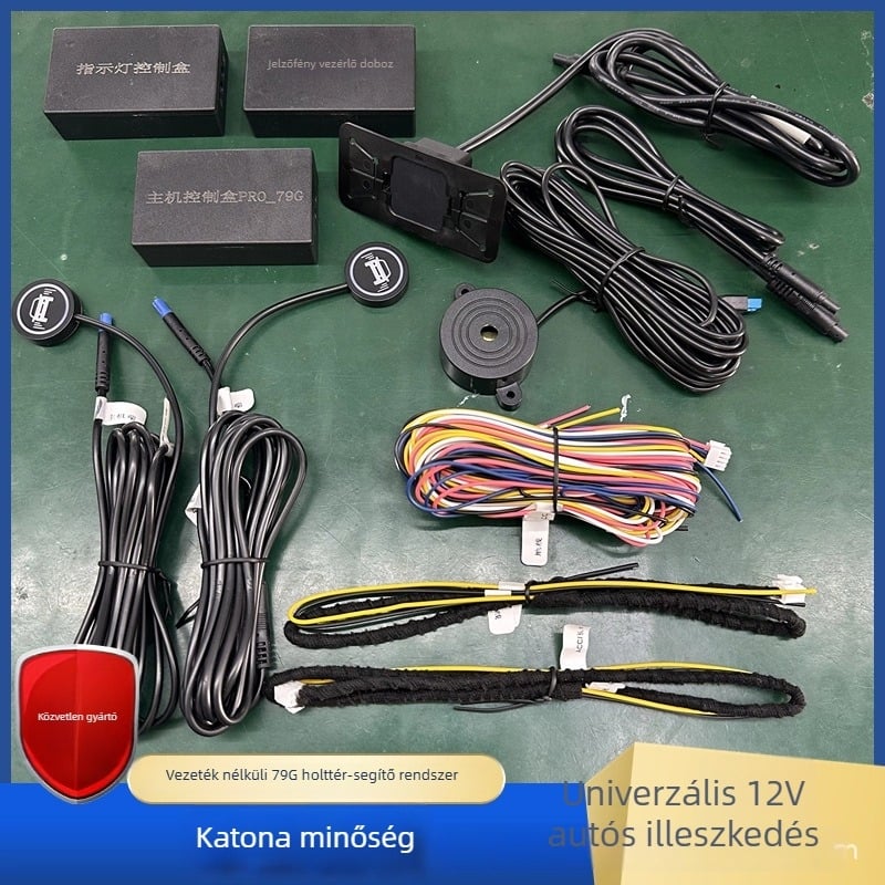 Holttérfigyelő és sávváltó asszisztens hátsó radarral, 12V, Toyota-kompatibilis, ütközésvédelmi