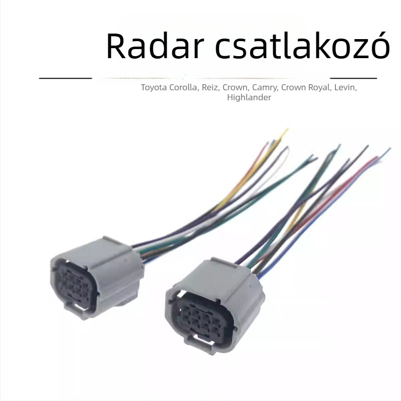 6189-1240 Toyota hátsó radarhoz, 8-tűs, szürke, vízálló autócsatlakozó terminál