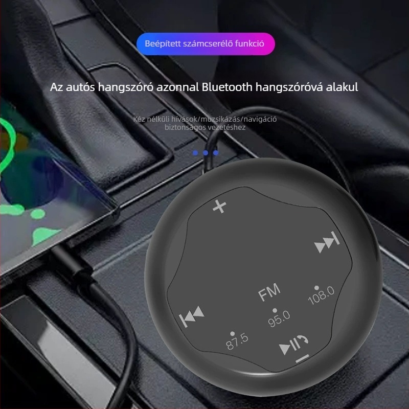 Autó Bluetooth vevő/adó 5.2, 3-in-1 Hands-Free MP3, FM Transzmitter, USB-C