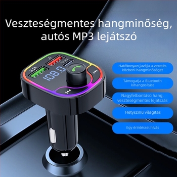 X29 Autós Bluetooth FM Adó – Hands-free, FM továbbítás, 12–24V tápegység, Monokróm kijelző