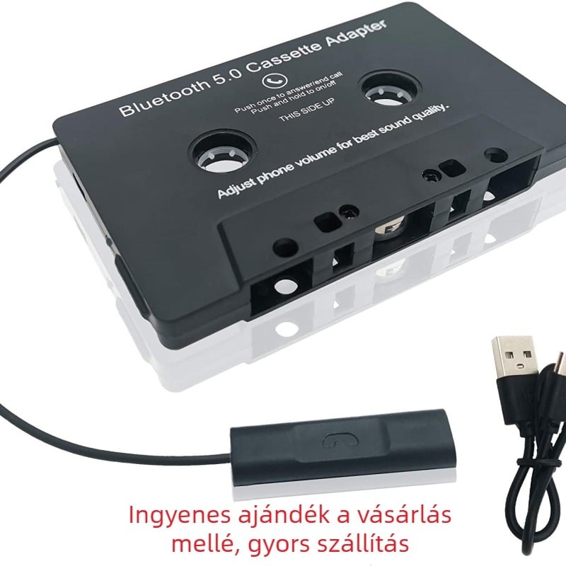 Autó Bluetooth kazetta átalakító MP3 lejátszó, modell E00011, márka ekeai, ABS anyag, 5V tápegység