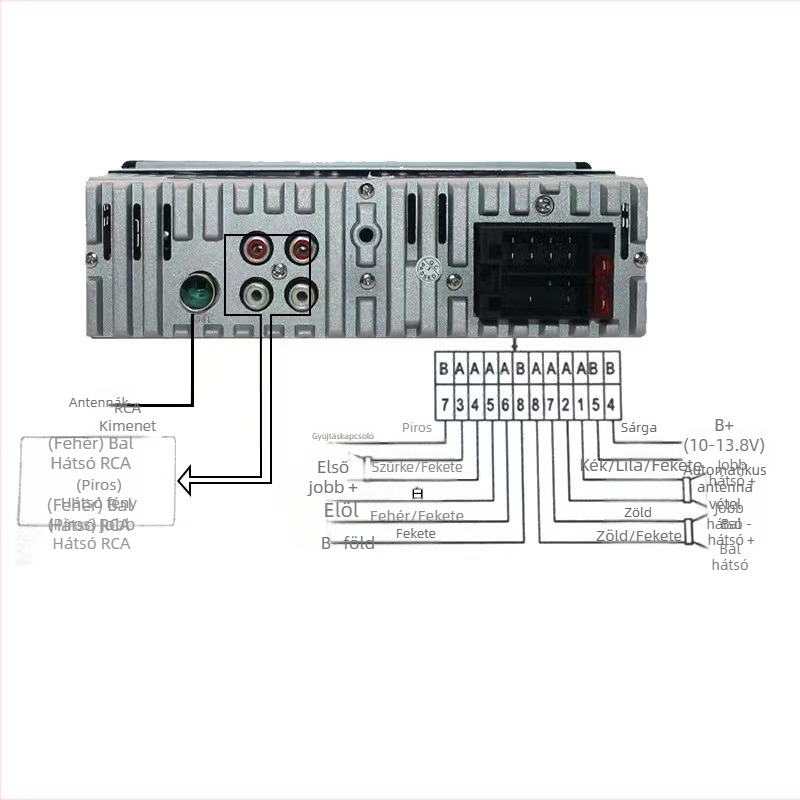 12V-os autó MP3 lejátszó Bluetooth Hands-Free, modell 920, USB/SD-kártya lejátszás, FM rádió