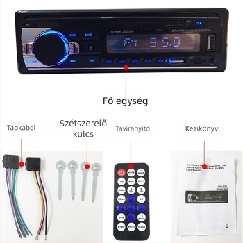 520 Bluetooth autós MP3 lejátszó USB/TF-kártya bemenettel, rádióval és hands-free hívásokkal