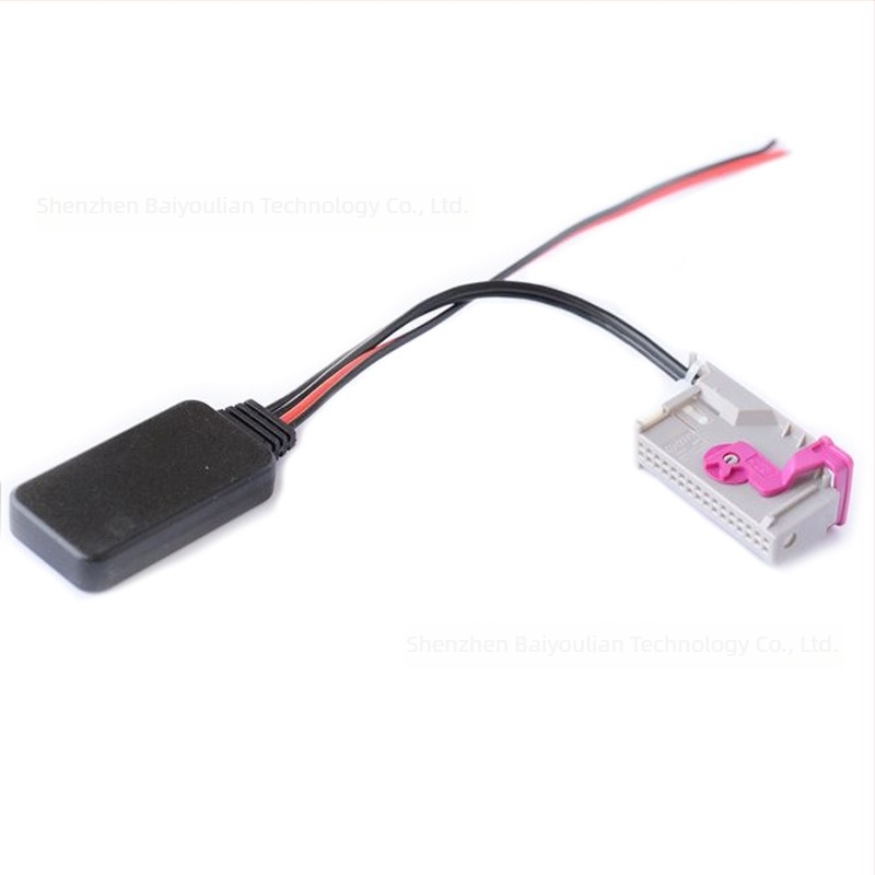 Audi 32-pins fejegységhez Bluetooth autóhívó adapter, AUX bemenet, Bluetooth 5.0, 12V tápegység, 23 cm hosszú kábel