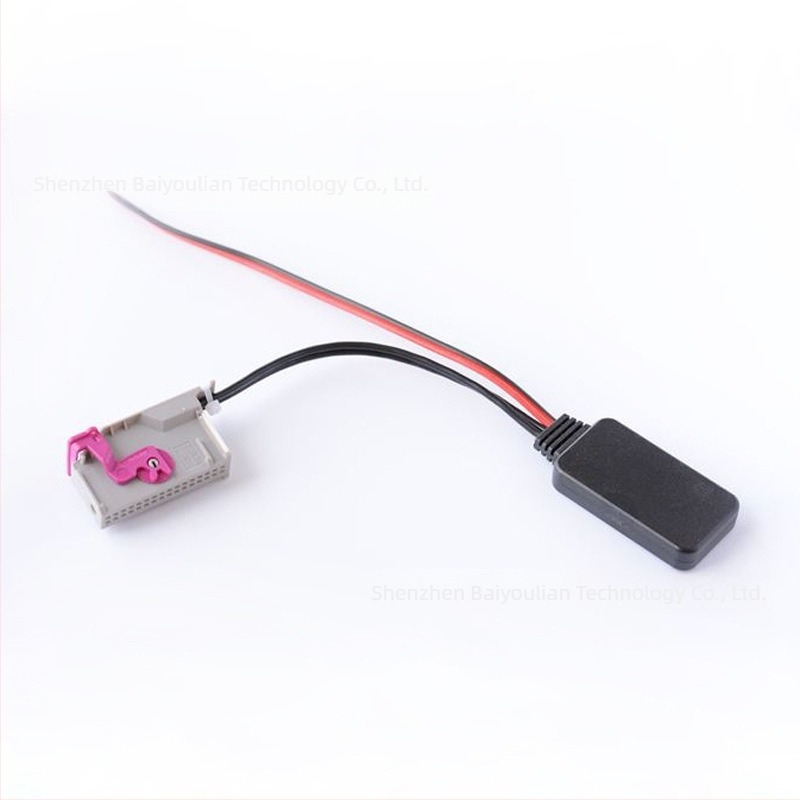 Audi 32-pins fejegységhez Bluetooth autóhívó adapter, AUX bemenet, Bluetooth 5.0, 12V tápegység, 23 cm hosszú kábel