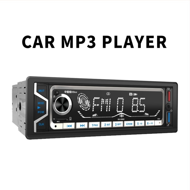Nagy képernyős intelligens autós MP3 rádió Bluetooth kihangosítással, USB töltés, kártya lejátszás, DSP autóhangrendszer