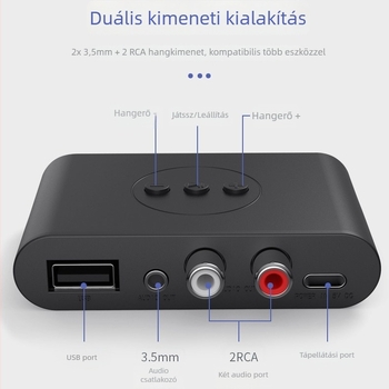 NFC Bluetooth Autóhifi Zen vevő | USB/AUX interfész | Plug & Play | Bluetooth 5.3 | Hatótáv 10 m | Modell ZT--b21