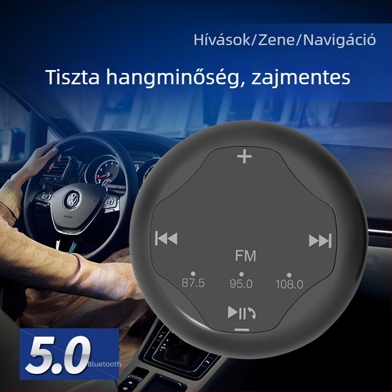 Autó MP3 Bluetooth Transzmitter USB-C, FM Modulláció, Hands-Free hívások, Bluetooth 5.2 három‑in‑egy, 5V autóz plug tápegység, logó nyomtatás elérhető