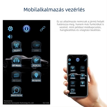 Autós MP3 lejátszó FM rádióval, kettős Bluetooth és USB, 12V, 128MB tárhely