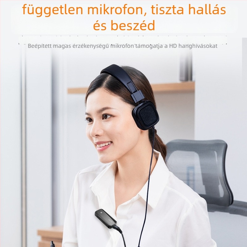 Gallér-típusú vezeték nélküli Bluetooth 5.1 vevő-átvivő, 2 az 1-ben AUX autó audio adapter, kihangosítással