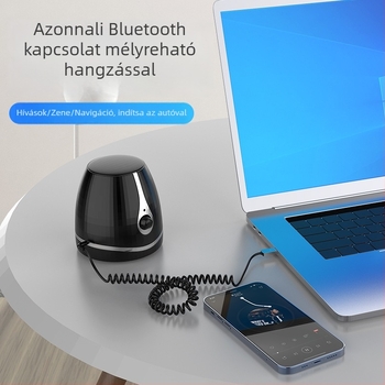 Autó Bluetooth vevő AUX-kal, Bluetooth 5.0, Plug‑and‑Play, USB/3.5 mm interfész, 10 m hatótávolság, D08 modell