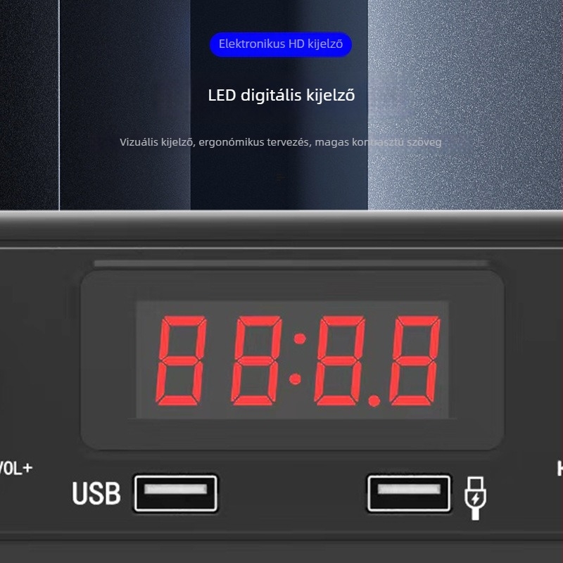 KH-030 Autós MP3 lejátszó Bluetooth-tal, FM rádióval, USB lejátszással és cigarettagyújtó csatlakozóval (8-120V)