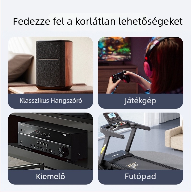 Bluetooth vevő és adó 2 az 1-ben autó AUX-hoz, hands-free hangadapter, modell A5 Pro, interfész: 3,5 mm/Type-C, Bluetooth 5.2, Plug-and-Play, külső tápegység, 20 m hatótávolság