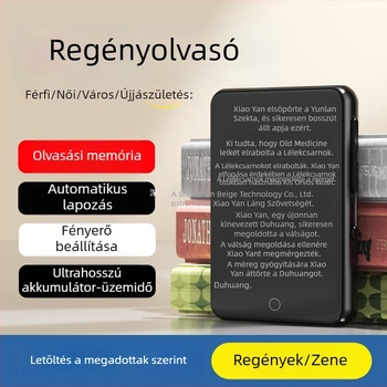 Bluetooth MP4/MP3 hordozható lejátszó regények és e-könyvek olvasásához – középiskolai kiadás