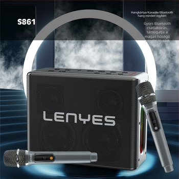 Karaoke Bluetooth mindent egyben hangsugárzó, 4-hangszórós rendszer, 150W kimenet, beépített 6000mAh akkumulátor, IPX6 vízálló, Bluetooth 5.0
